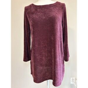 J. Jill Wearever Collection Sz MP  3/4 Sleeve Chenille Tunic Top Lagenlook Boho